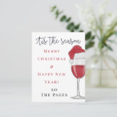 ザシーズンサンタハットワインホリデー ポストカード (スタンド正面)