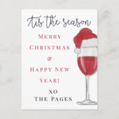 ザシーズンサンタハットワインホリデー ポストカード (正面)