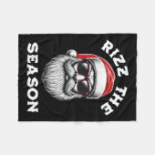 ザシーズンサンタメリーリッツマスクリスマスリズ フリースブランケット (正面(横))