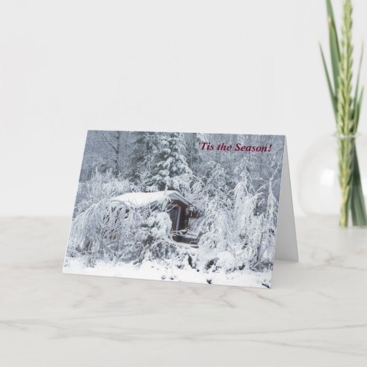 ザシーズンスノーウィーコテージウィンターホリデー カード (正面)