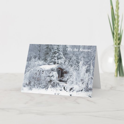 ザシーズンスノーウィーコテージウィンターホリデー カード (正面)
