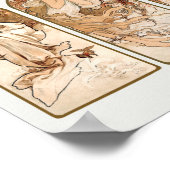 ザシーズンズアルフォンスミュシャアールヌーボー ポスター (角)