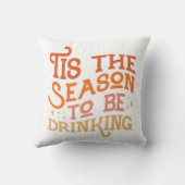 ザシーズンズビーズドリンクホリデーおもしろいデザイン クッション (裏面)