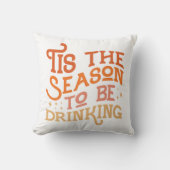 ザシーズンズビーズドリンクホリデーおもしろいデザイン クッション (正面)