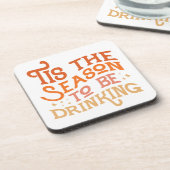 ザシーズンズビーズドリンクホリデーおもしろいデザイン コースター (左側)