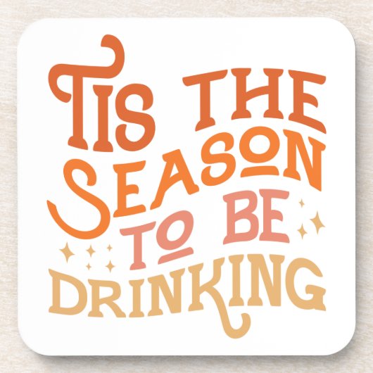 ザシーズンズビーズドリンクホリデーおもしろいデザイン コースター (正面)