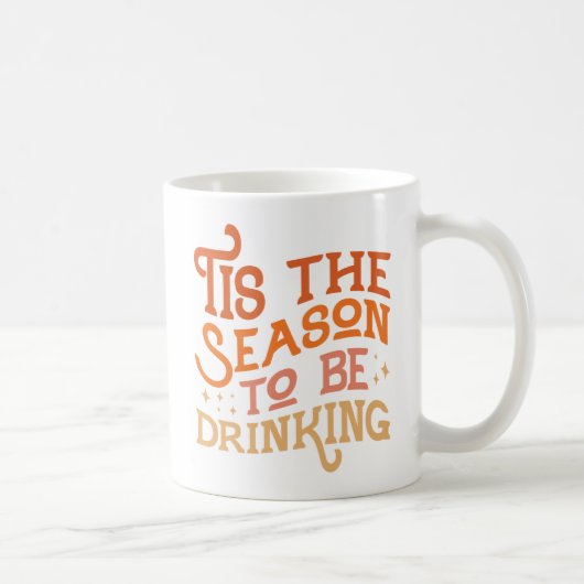 ザシーズンズビーズドリンクホリデーおもしろいデザイン コーヒーマグカップ (右)