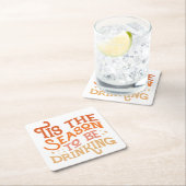 ザシーズンズビーズドリンクホリデーおもしろいデザイン スクエアペーパーコースター (インサイチュ)