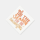 ザシーズンズビーズドリンクホリデーおもしろいデザイン スタンダードカクテルナプキン (角)