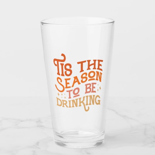 ザシーズンズビーズドリンクホリデーおもしろいデザイン タンブラーグラス (正面)