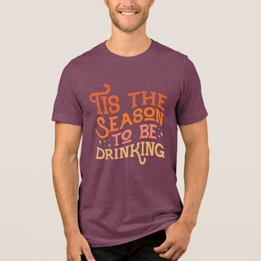 ザシーズンズビーズドリンクホリデーおもしろいデザイン トライブレンドTシャツ (正面)