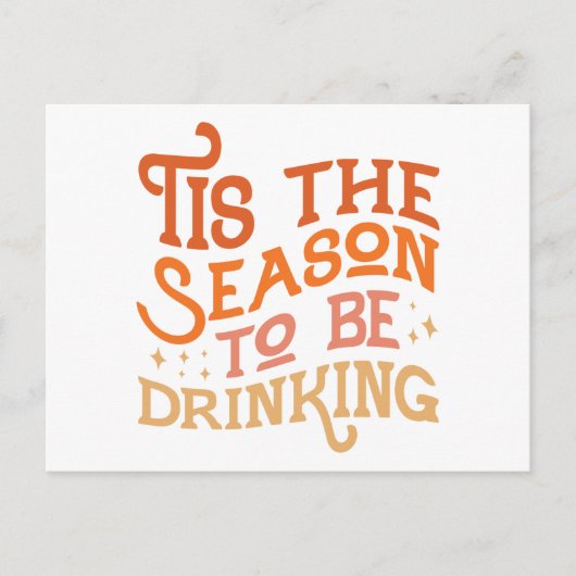 ザシーズンズビーズドリンクホリデーおもしろいデザイン ポストカード (正面)