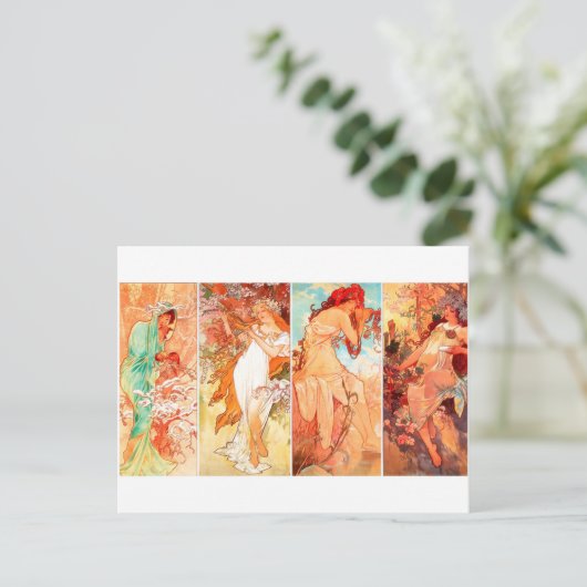 ザシーズンズヴィンテージミュシャはがき ポストカード (スタンド正面)