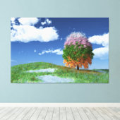 ザシーズンツリーキャンバス印刷 キャンバスプリント (インサイチュ (ウッドフロア))