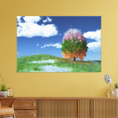 ザシーズンツリーキャンバス印刷 キャンバスプリント (インサイチュ (リビング))