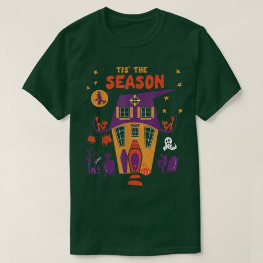 ザシーズンハロウィーンゴブ不気味リンホ幽霊のよく出るー Tシャツ (デザイン正面)