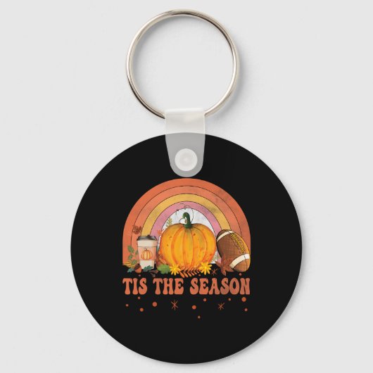 ザシーズンハロウィーンパンプキンコーヒーフットバイF キーホルダー (正面)