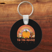 ザシーズンハロウィーンパンプキンコーヒーフットバイF キーホルダー (正面)