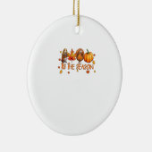 ザシーズンバセットハウンドドッグ秋感謝祭 セラミックオーナメント (右)