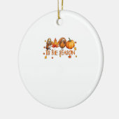 ザシーズンバセットハウンドドッグ秋感謝祭 セラミックオーナメント (左)