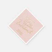 ザシーズンピンク淡い色のウィンターブライダルシャワー スタンダードカクテルナプキン (角)