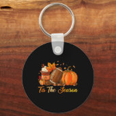 ザシーズンフットボールラテ葉ハロー キーホルダー (正面)