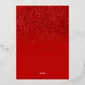 ザシーズンホリデーパエレガントーティースクリスマス 箔招待状 (裏面)