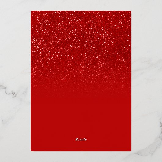 ザシーズンホリデーパエレガントーティースクリスマス 箔招待状 (裏面)