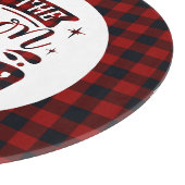 ザシーズンレッドブラックおもしろいクリスマスクリスマス引用文プレイド カッティングボード (角)