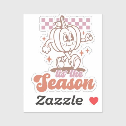 ザシーズンレトロGroovy Pumpkin秋 シール (シート)