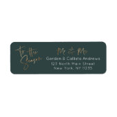 ザシーズン引用文グリーンミニマリストクリスマス ラベル (正面)