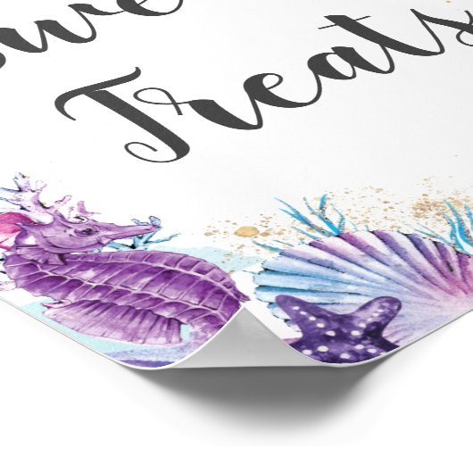 ザシーターコイズパープルピンクスイートトリートメント ポスター (角)