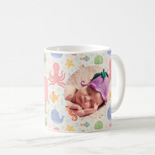 ザシーダコ海馬ジンベイジンベイヒトデ コーヒーマグカップ (正面右)