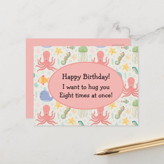 ザシーダコ海馬ジンベイジンベイヒトデ ポストカード (正面/裏面インサイチュ)