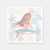 ザシーダークスキンマーメイド誕生日 スタンダードカクテルナプキン (正面)