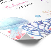 ザシードルフィンキッド誕生日マイルストーンサイン ポスター (角)