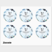 ザシードルフィンシャーククジラ誕生日 ラウンドシール (シート)