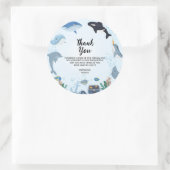 ザシードルフィンシャーククジラ誕生日 ラウンドシール (バッグ)