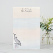 ザシードルフィンパーソナライズされた2 便箋 (スタンド正面)