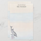 ザシードルフィンパーソナライズされた2 便箋 (正面/裏面)