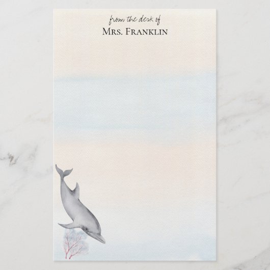 ザシードルフィンパーソナライズされた2 便箋 (正面)