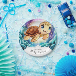 ザシーパステルタートルベビーシャワー ペーパープレート