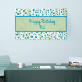 ザシーパーソナライズされたブルーとグリーン 横断幕 (トレードショー)