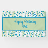 ザシーパーソナライズされたブルーとグリーン 横断幕 (横)