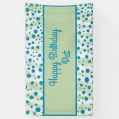 ザシーパーソナライズされたブルーとグリーン 横断幕 (縦)