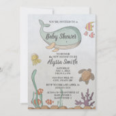 ザシーフィッシュタートルベビーシャワー招待状 招待状 (正面)