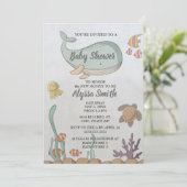 ザシーフィッシュタートルベビーシャワー招待状 招待状 (スタンド正面)