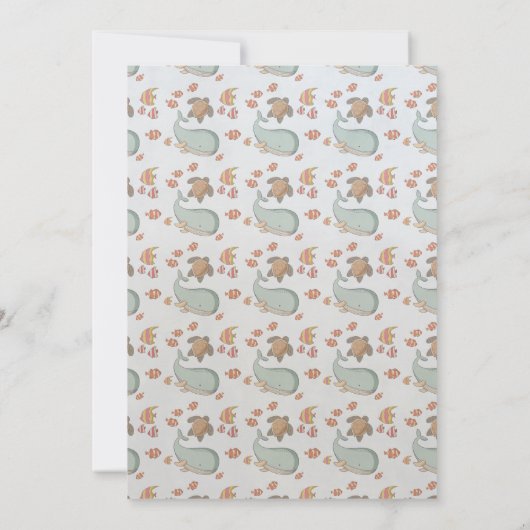 ザシーフィッシュタートルベビーシャワー招待状 招待状 (裏面)