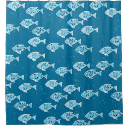 ザシーフィッシュデザイン シャワーカーテン