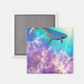 ザシーブルークジラの海水彩下 マグネット (正面/裏面)